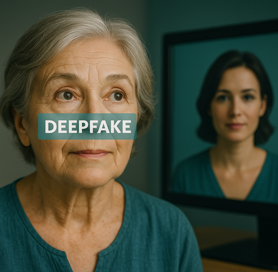 Illustration zu Deepfakes und digitalen Betrugsformen